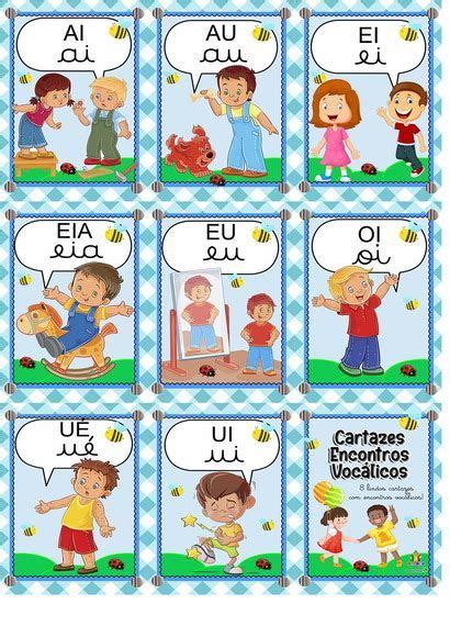 Cartazes Encontros VocÁlicos Vogais Pdf Ilustrados No Elo7