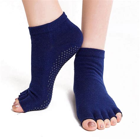 Buy 1 Pair Anti Slip Peep Toe Yoga Socks Women Open