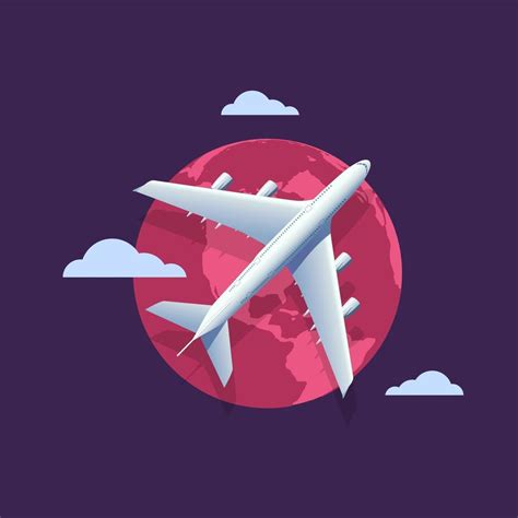 Plane Flying Over The World Map 2822416 Vector Art At Vecteezy