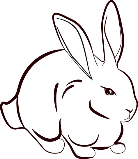 Rabbit Line Art Images ~ Rabbit Line Lineart Deviantart Cliparts