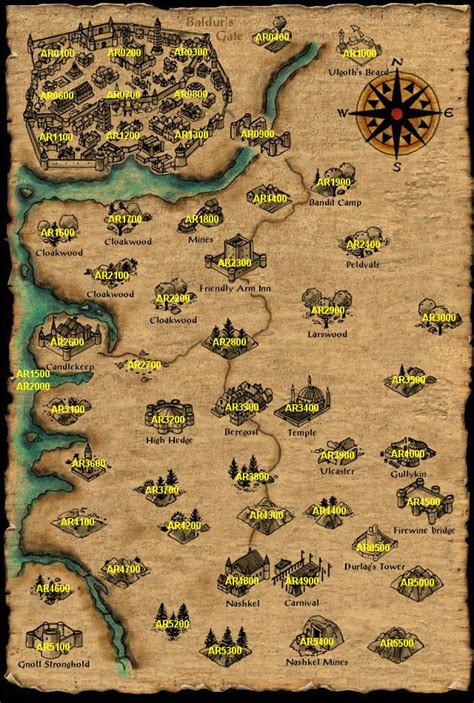 Baldurs Gate World Map World Map