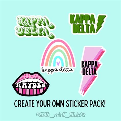 Kappa Delta Sorority Sticker Pack Perfect For Bid Day Big Etsy
