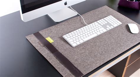 The ysagi office desk pad is a stylish desk pad that is great for any office workspace. Felt Desk Pad by Burning Love | HiConsumption