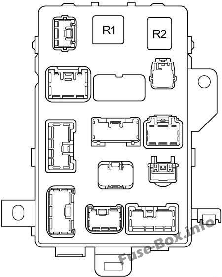 رسم تخطيطي للصمامات والمرحلات Toyota Tacoma 2001 2004 مخططات صندوق