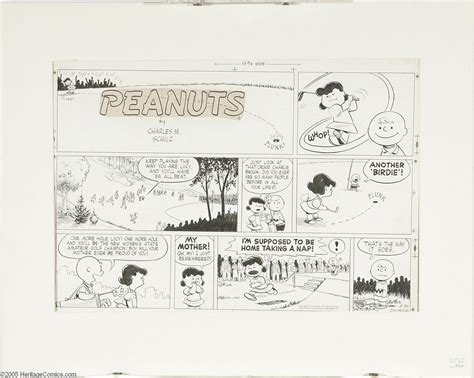 Charles Schulz Peanuts Sunday Comic Strip Original Art Lot 2135
