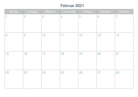 Kalender feiertage 2021 in bayern mit den genauen terminen im übersichtlichen feiertagskalender. Februar 2021 Kalender Drucken