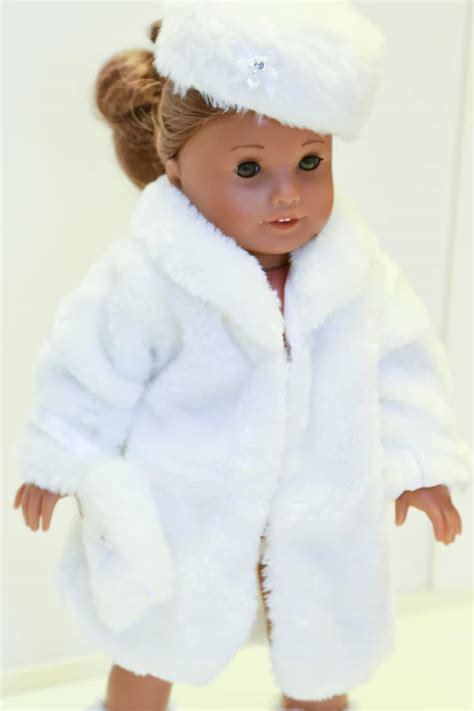 fits like american girl doll clothes white faux fur coat etsy