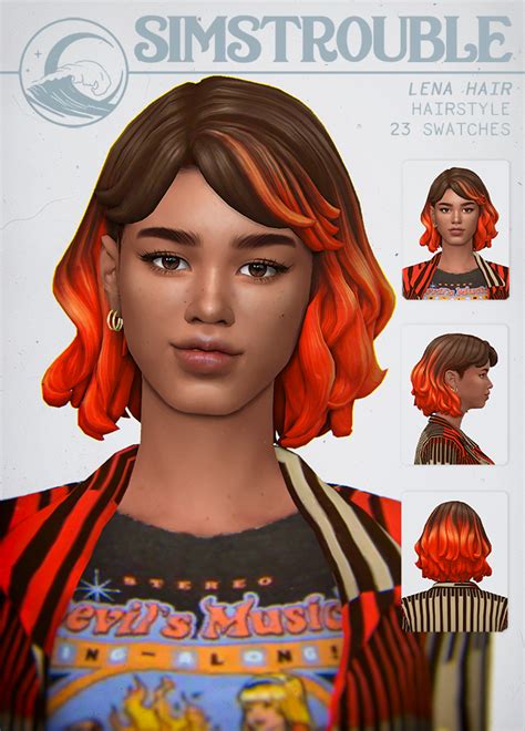 Simstrouble S4cc Sims 4 Sims Sims 4 Curly Hair