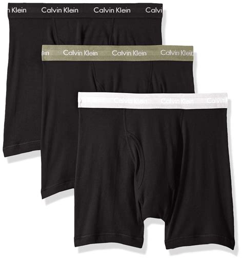 Calvin Klein 100 Cotton Boxer Briefs In Black For Men Lyst