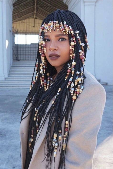 Beautiful Braids With Beads Inspiration Africanbraids Natural Hair