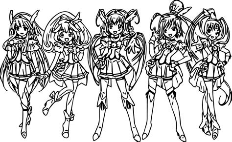 Glitter Force Coloring Page Coloring Home