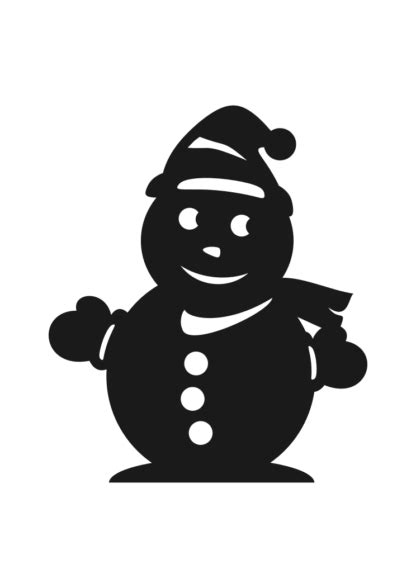 Snowman Silhouette Winter Free Svg File For Members Svg Heart