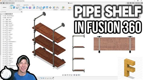 Modeling A Pipe Shelf In Fusion 360 Youtube