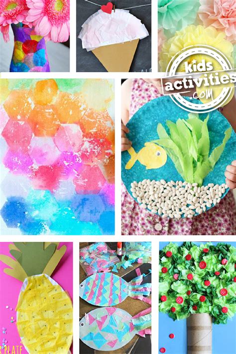 Tissue Paper Collage Art Projects For Kids