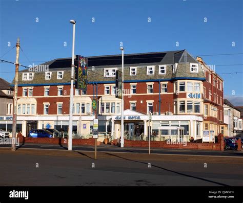 The Elgin Hotel On The Queens Promenade In Blackpool With People