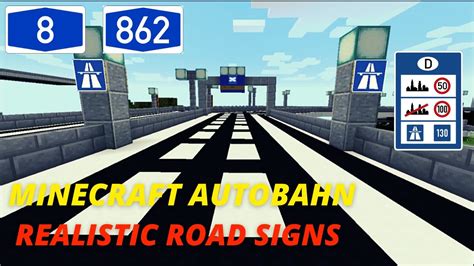 Minecraft Freeways A868a8 With Road Signs Mod Pc Version Minecraft