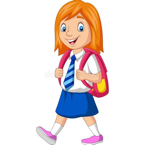 Cartoon Girl School Uniform Stock Illustrations 8382 Cartoon Girl