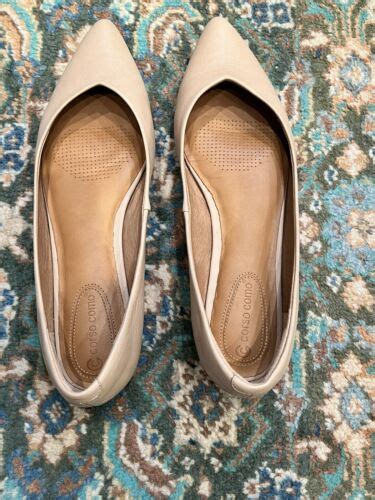 Nude Womans Pointed Flats Sz EBay