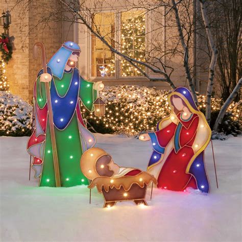 Outdoor Lighted Nativity Sets Photos