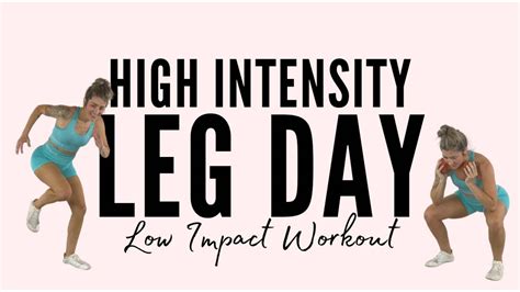 High Intensity LEG DAY Min Lower Body Workout Low Impact YouTube