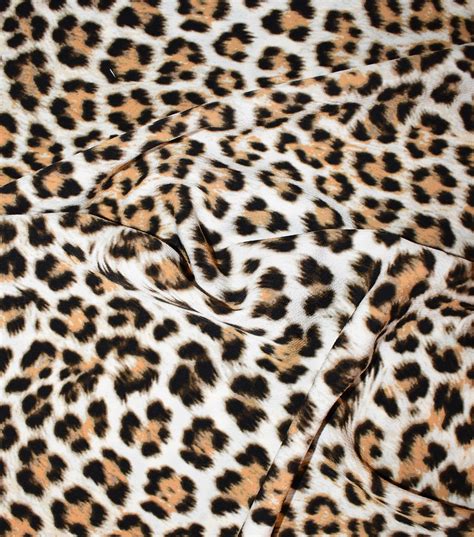 Silky Print Textured Fabric Light Cheetah Print Joann