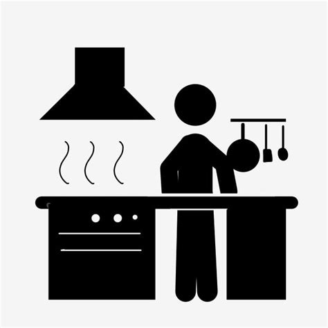 Match Cooking Characters Silhouette Black Silhouette Match Cooking