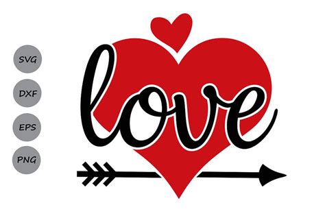 Valentines Day Svg Love Svg Heart Svg Valentine Svg Love Arrow Svg