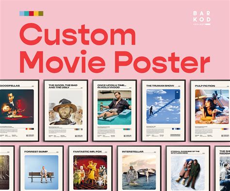 Custom Modern Movie Poster Minimal Movie Print Retro Movie Etsy Uk