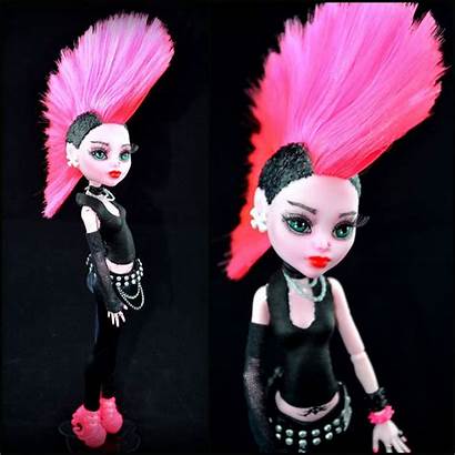 Repaint Monster Doll Dolls Ooak Draculaura Punk