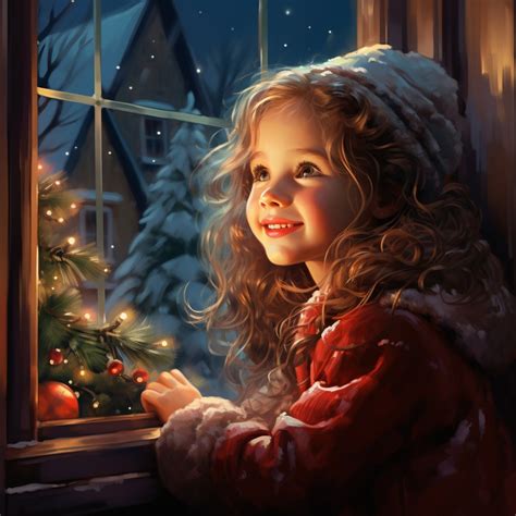 Download Ai Generated Christmas Little Girl Royalty Free Stock