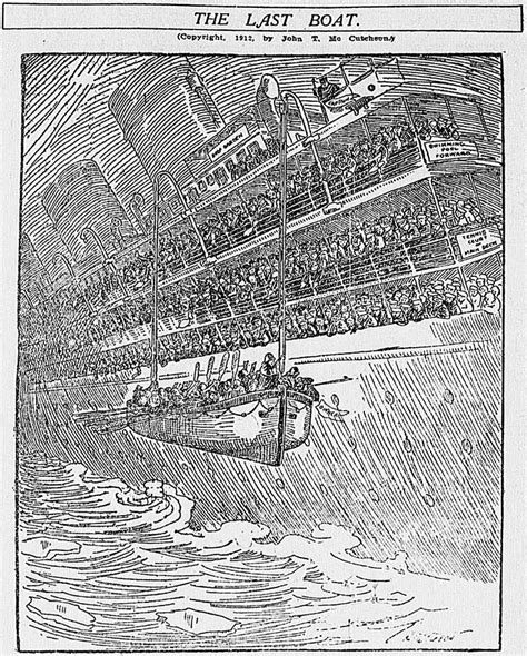 Titanic In Black And White Editorial Cartoons