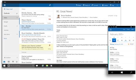 Outlook Mail And Calendar For Windows 10 Updated With New Features