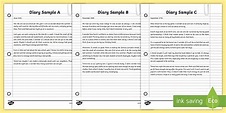 Diary Entry Examples | How to Write a Diary Entry | Twinkl