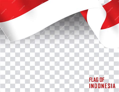 Premium Vector Indonesia Flag Ribbon Shape