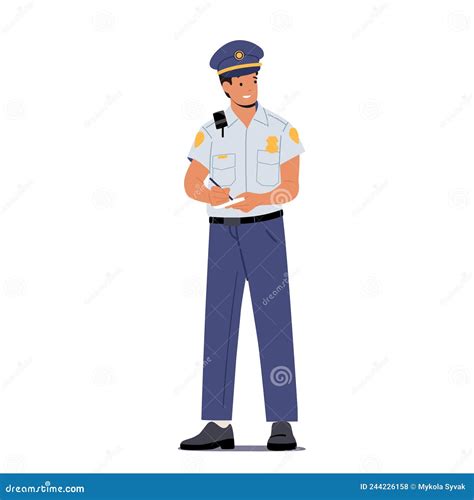 Police Officer Male Character Professional Occupation Traffic