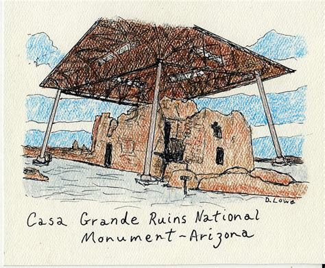 Casa Grande Ruins National Monument Drawing By Danny Lowe Pixels