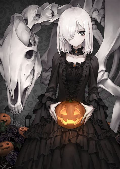 Spooky Anime Girl Halloween 905x1280 Wallpaper