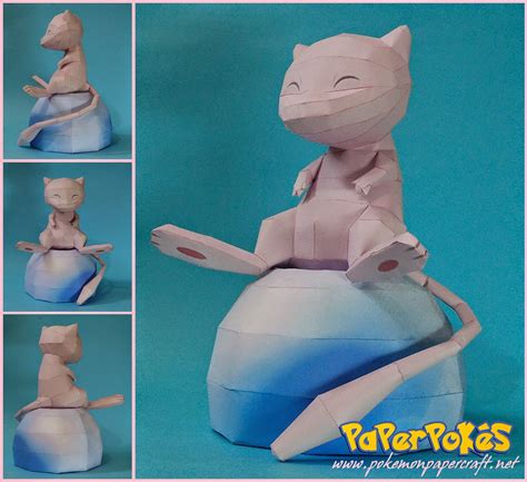 Paperpokés Pokémon Papercrafts MEW V Pokemon mew Pokemon craft