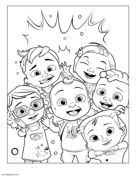 Johnny In Mask Coloring Pages Cocomelon Coloring Pages Coloring