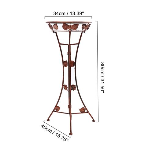 New European Style Copper Metal Flower Stand Tray Durable Round Stool Flower Rack Floor Indoor