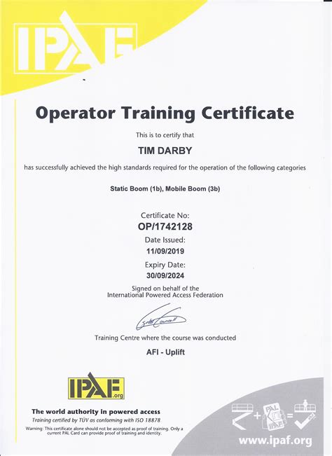 Certifications T Darby Electrical Ltd
