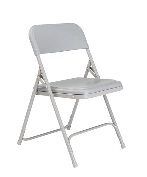 Nps® 800 Series Premium Lightweight Plastic Folding Chair Grey Pack