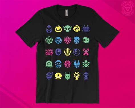 Majoras Masks T Shirt Mask Collection Legend Of Zelda Etsy
