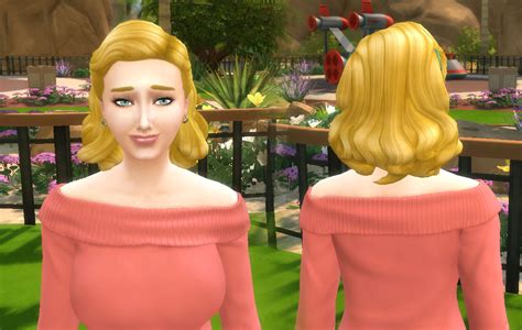 Sims 4 Ccs The Best Medium Pulled Up Curls Hair By Kiara24