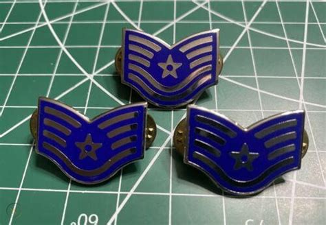 Air Force Metal Rank Insignia For Staff Sergeant Ssgt 1 Pair One