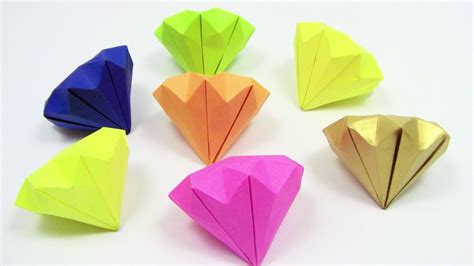 Origami Diamond Easy Simple Detailed Instruction Origami Easy