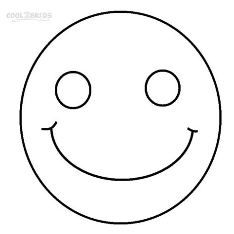 Happy Face Coloring Page Clipart Best