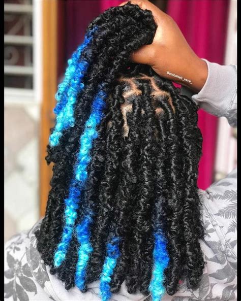 Blue Ombre Butterfly Locs Black Hair Tribe