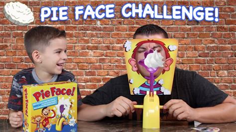 pie face challenge messy pie to the face game youtube