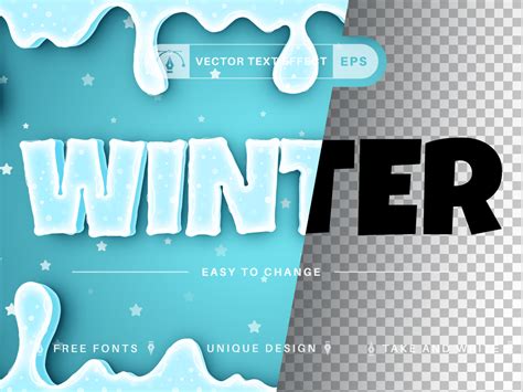 Cold Winter Editable Text Effect Font Style Search By Muzli